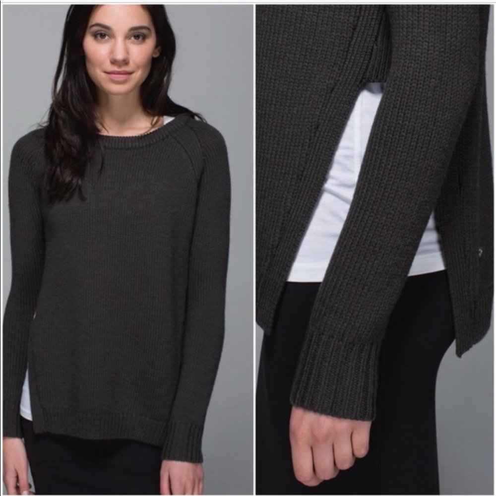 Lululemon black side opening sweater